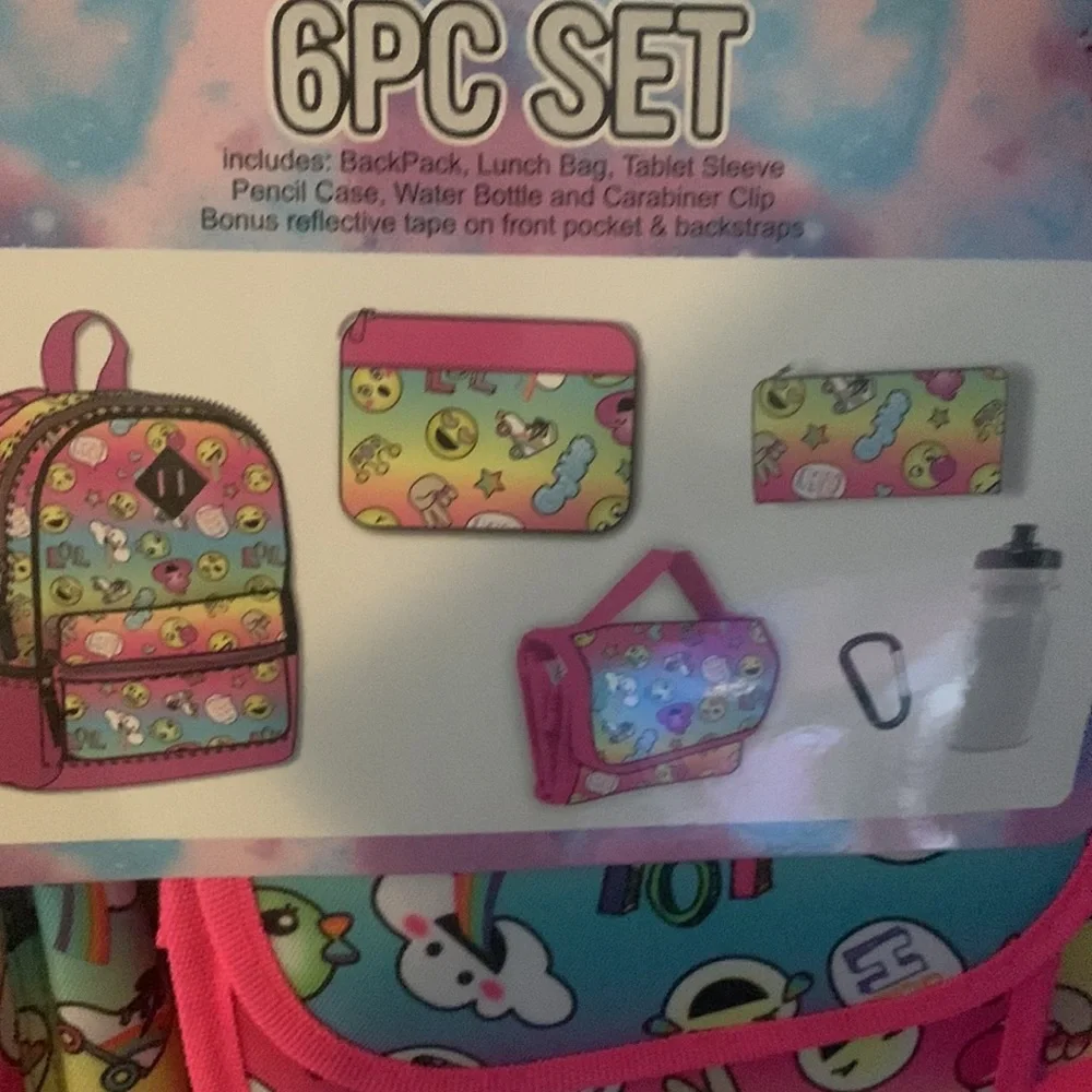 Kids Backpack, Lunch Bag, Tablet Case, Pencil Case & Water Bottle Set